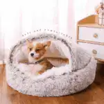 Plush Semi-enclosed Winter Warm Pet Bed