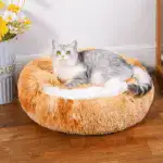 Plush Semi-enclosed Winter Warm Pet Bed