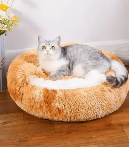 Plush Semi-enclosed Winter Warm Pet Bed