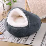 Plush Semi-enclosed Winter Warm Pet Bed