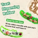 Slow-Feed Chew & Fetch Crocodile Dog Toy - Image 2